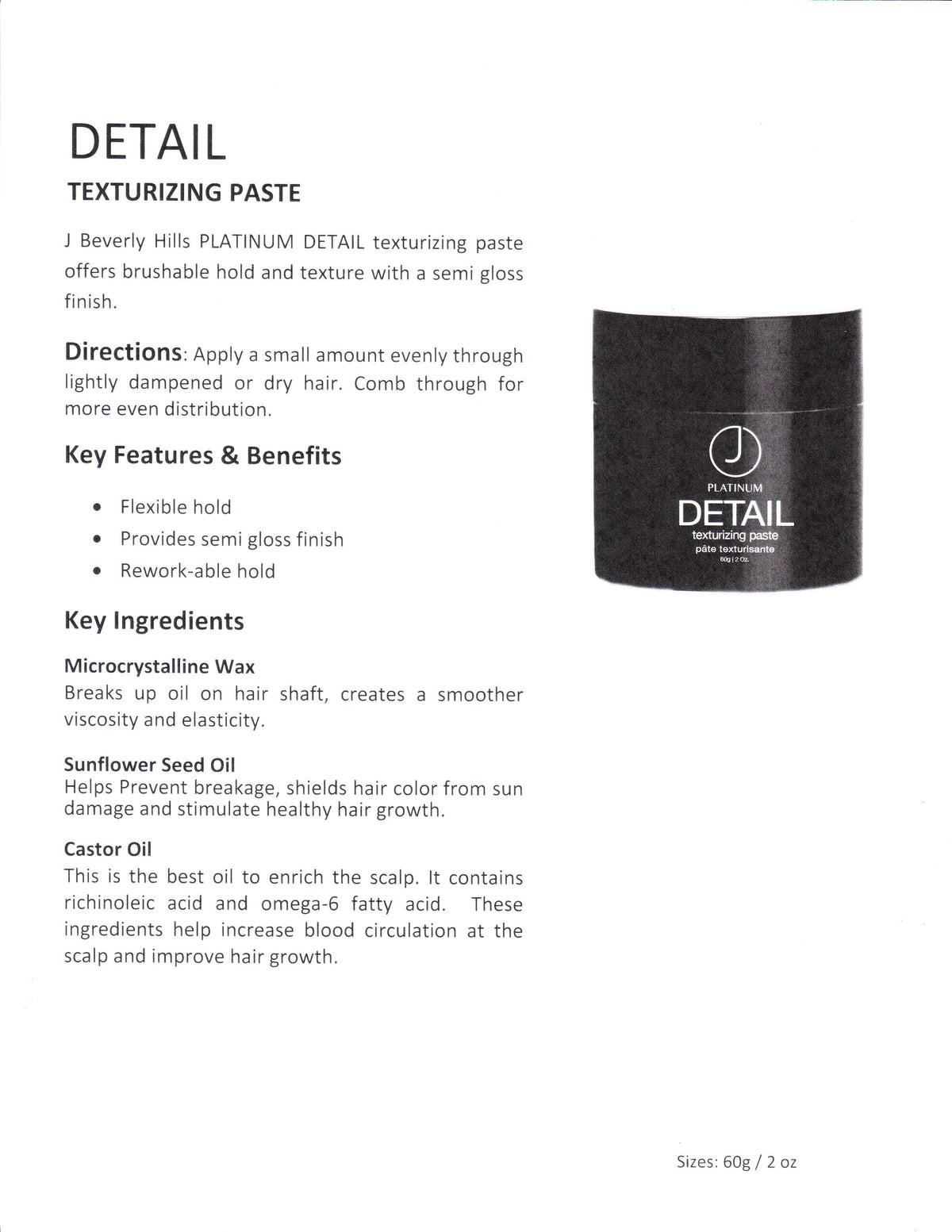 J Beverly Hills Detail Texturizing Paste 2.0oz
